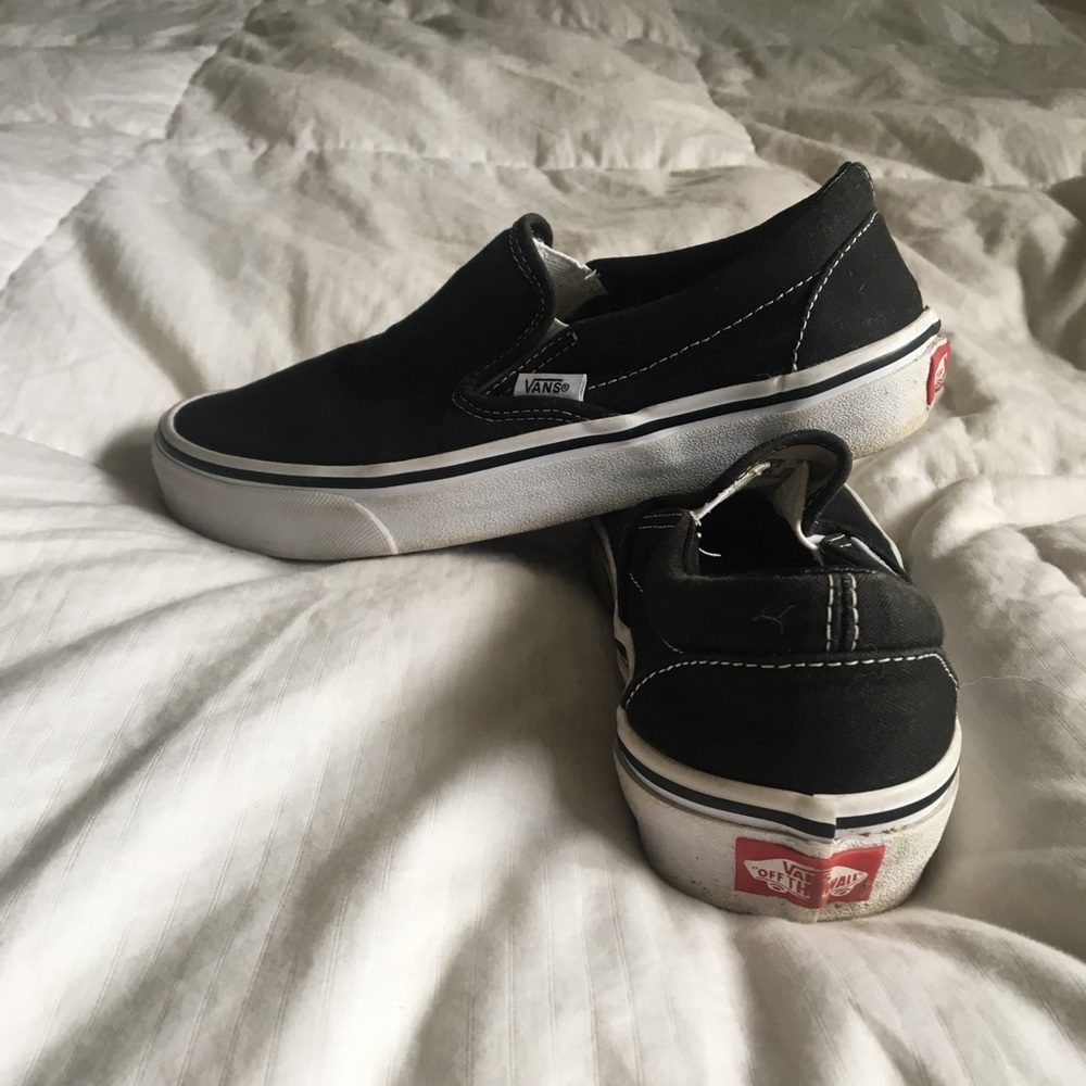 Black Womens Vans Classic Slip On Size 7